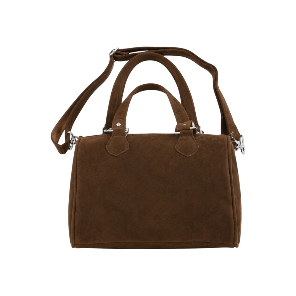 Cartera Baúl de Gamuza con Correa