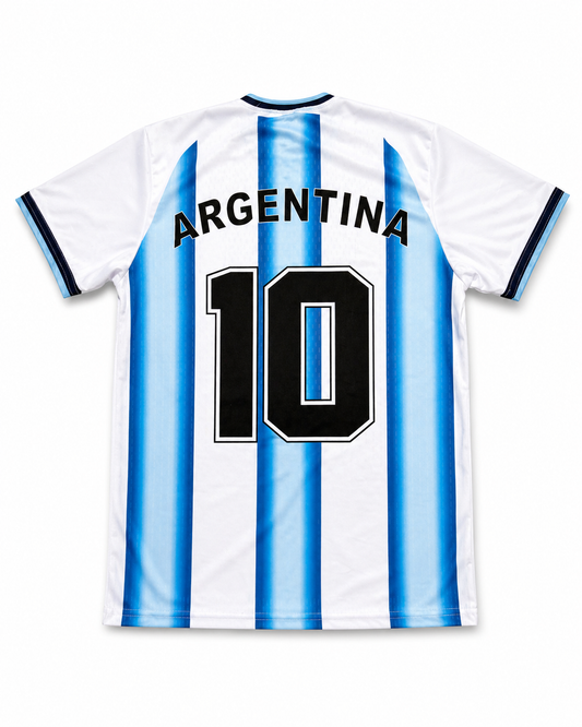 Camiseta Argentina N°10 (una curva adulto)