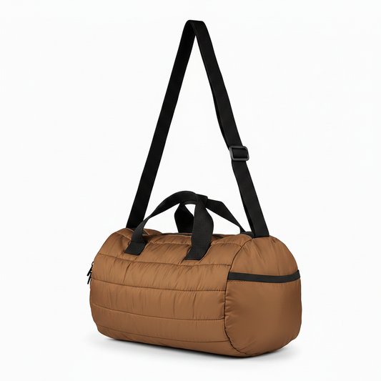 Bolso Puffer Acolchado Marrón