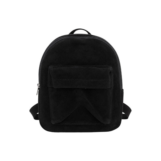 Mochila de Gamuza con Bolsillo Frontal