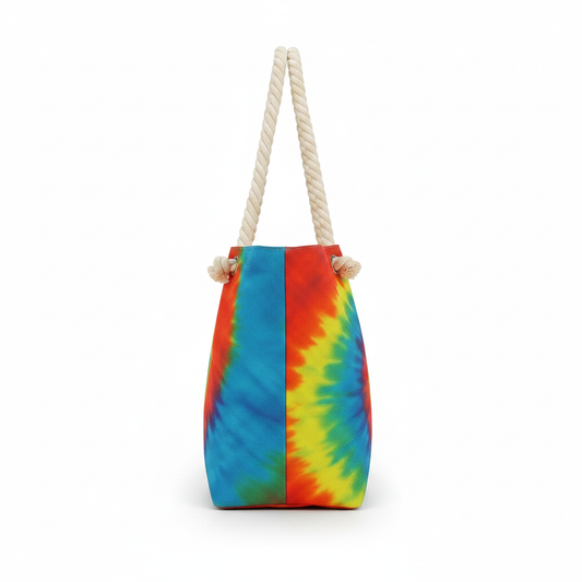 Bolso Playero Estampado Floral (Set con Porta Cosméticos)