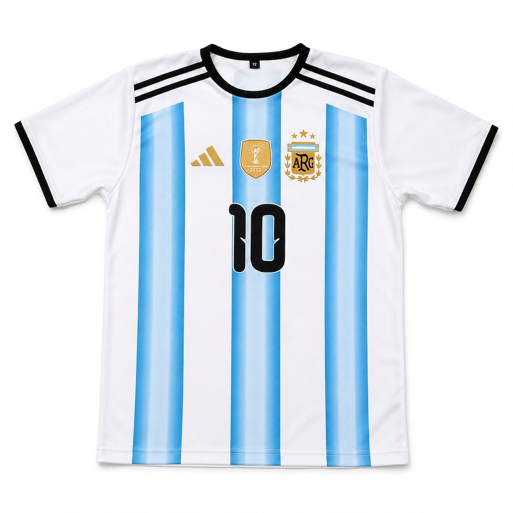 Camiseta Argentina N°10 (dos curvas niños)