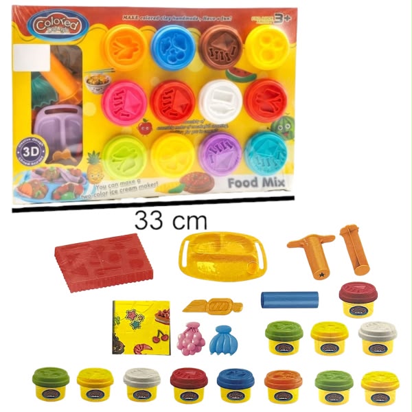 Set Surtido de Masitas y Moldes "Colored Dough Food Mix"