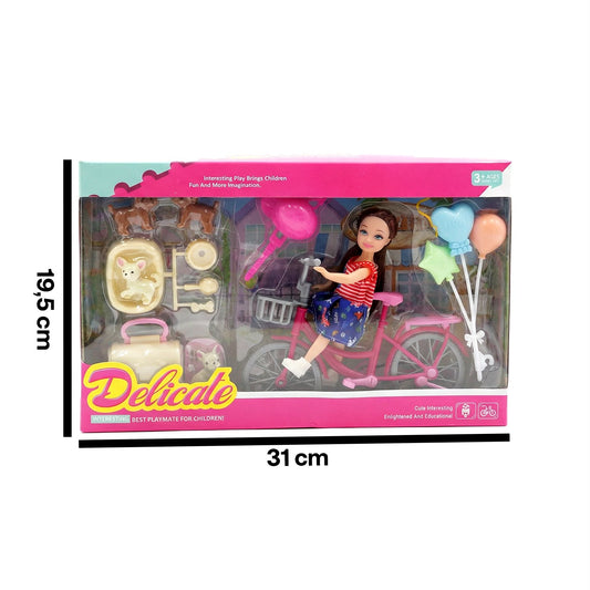 Set de Muñeca "Paseo en Bicicleta"