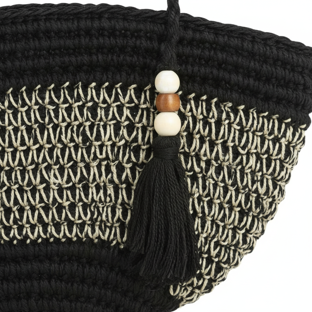 Bandolera de Rafia Color Negro