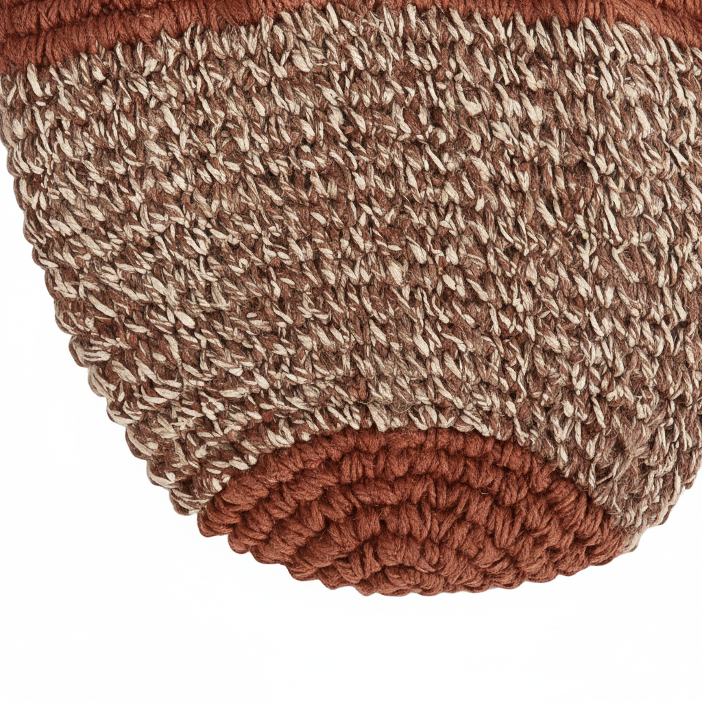 Bandolera de Rafia Bicolor Terracota