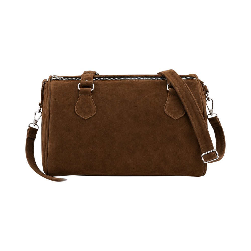Bolso de Gamuza Rectangular con Correa Regulable