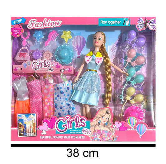 Set de Muñeca "Fashion Girls Long Hair"