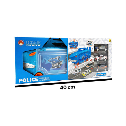 Camión Transportador y Organizador "Police Shark Storage Car"