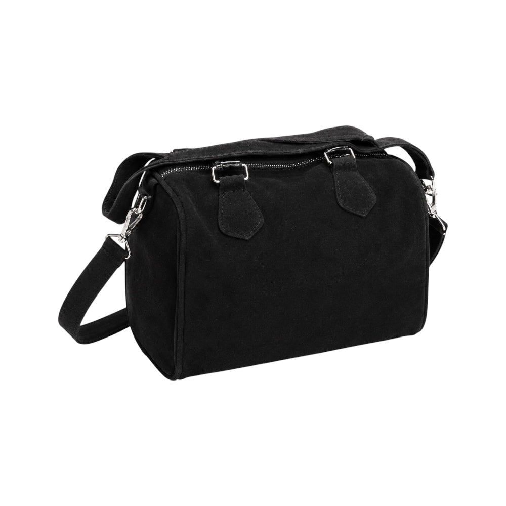 Cartera Baúl de Gamuza con Correa