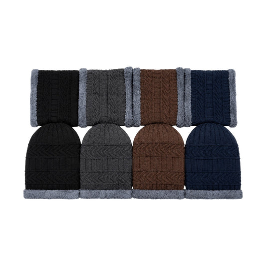 Pack x2 Combo Gorro y Cuello con Piel Invierno