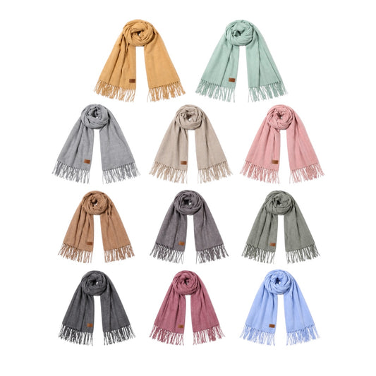Pack x2 Pashminas Jaspeadas con Flecos