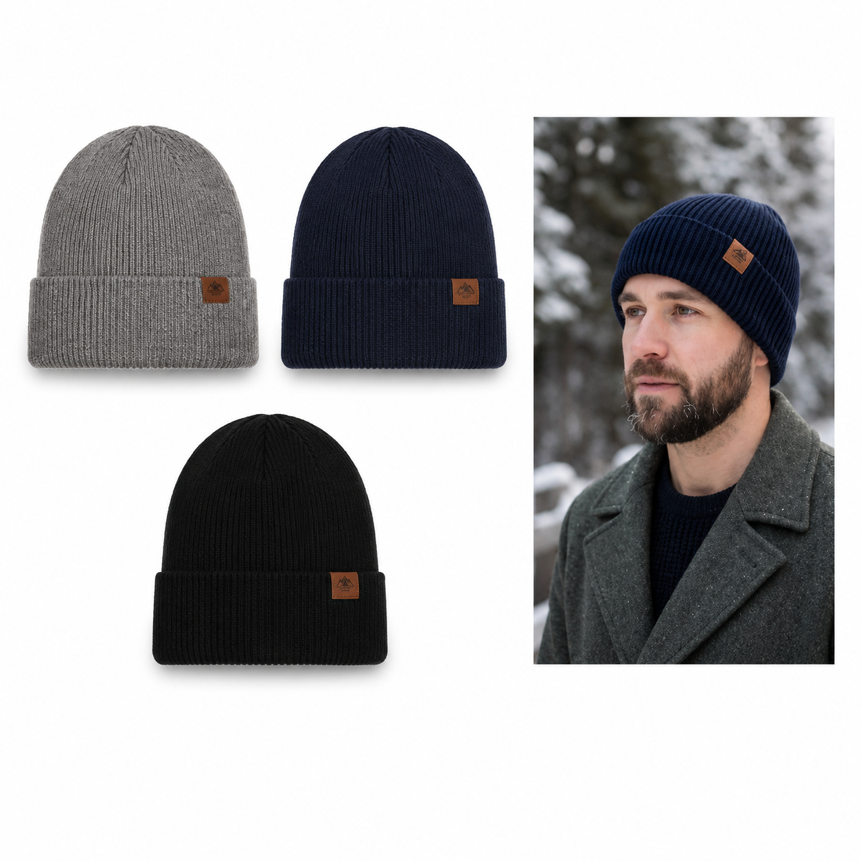 Pack x2 Gorros Beanie Tejidos
