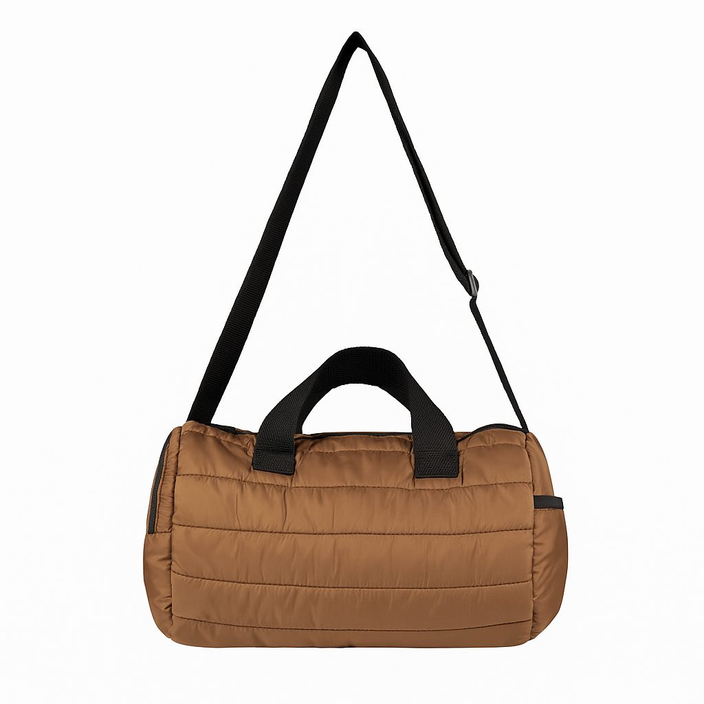 Bolso Puffer Acolchado Marrón