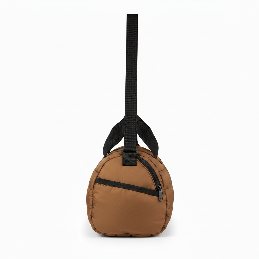 Bolso Puffer Acolchado Marrón