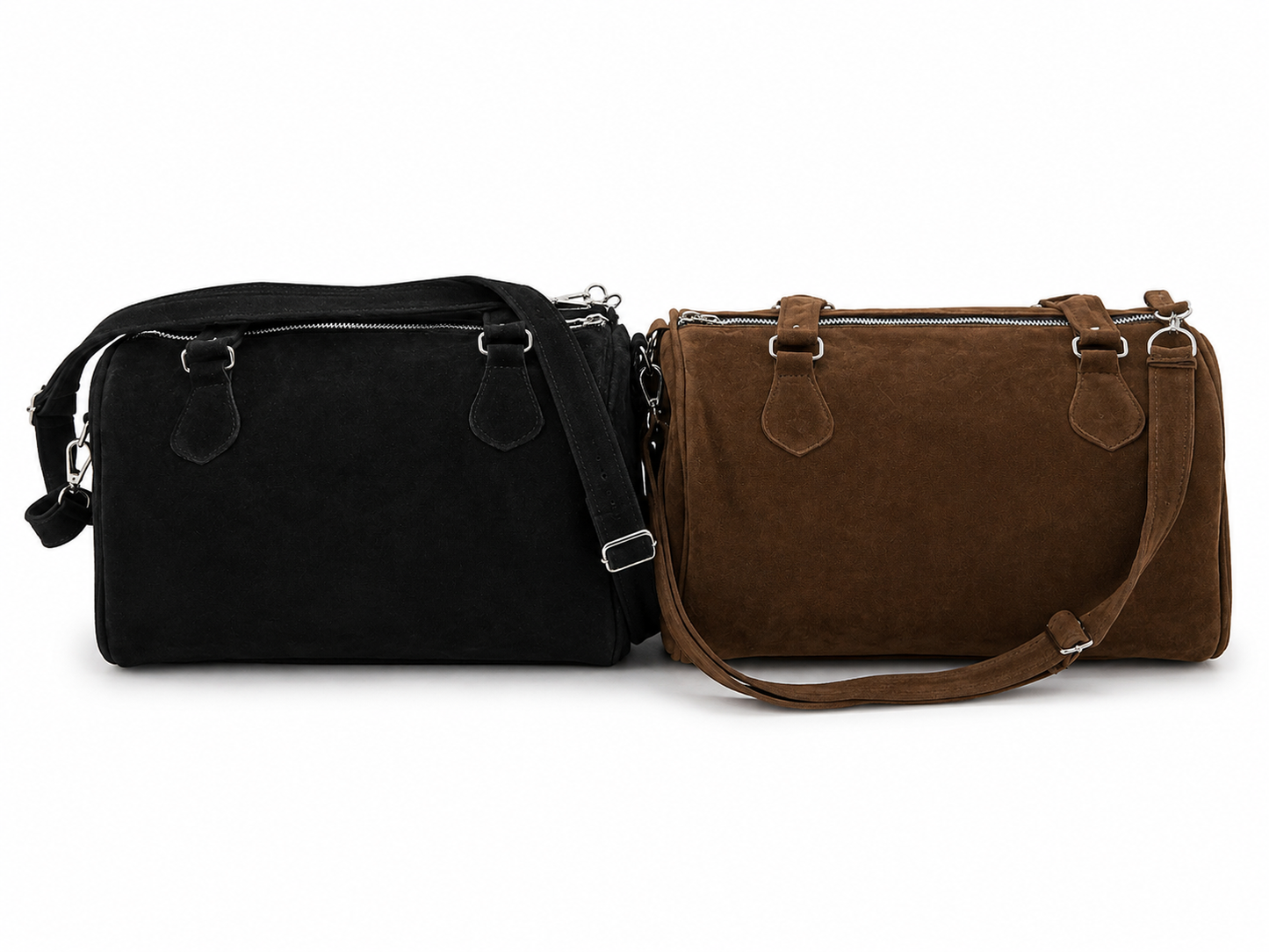 Bolso de Gamuza Rectangular con Correa Regulable