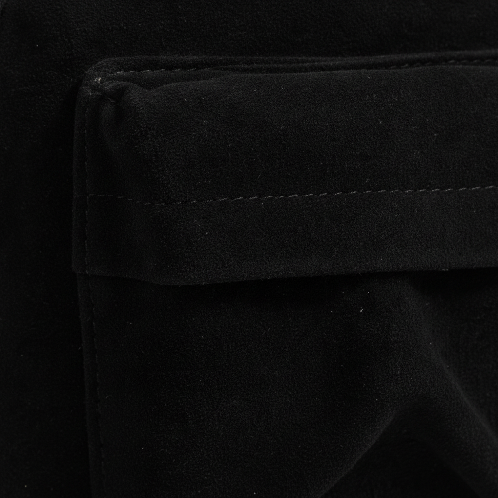 Mochila de Gamuza con Bolsillo Frontal