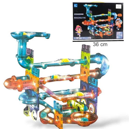 Bloques Magnéticos de Construcción con Pista Luminosa "Magic Magnetic"