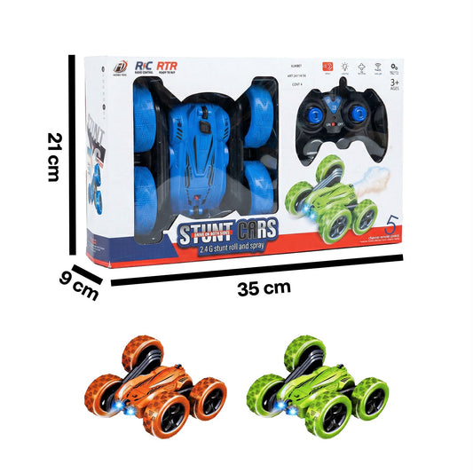 Auto Acrobático a Radio Control con Luces y Spray "Stunt Cars Roll & Spray"