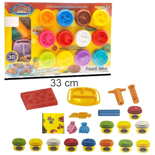 Set Surtido de Masitas y Moldes "Colored Dough Food Mix"