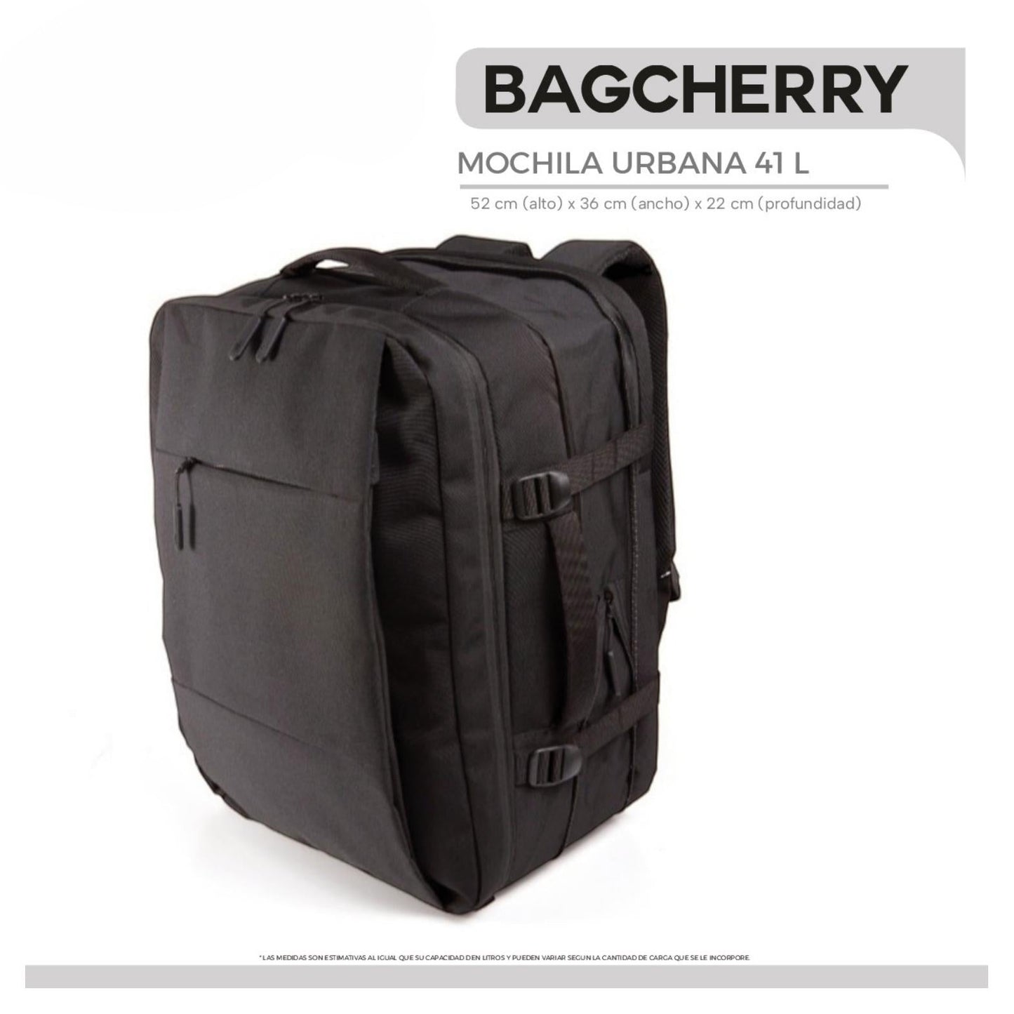 Mumma Accesorios de Moda Altura 41L dark grey urban briefcase backpack with padded laptop compartment