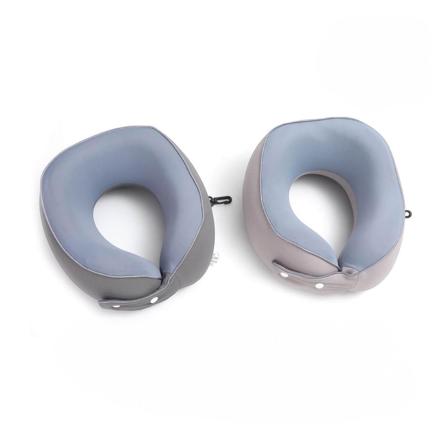 Mumma Accesorios de Moda memory foam travel neck pillows in dark grey and light grey with reinforced side support
