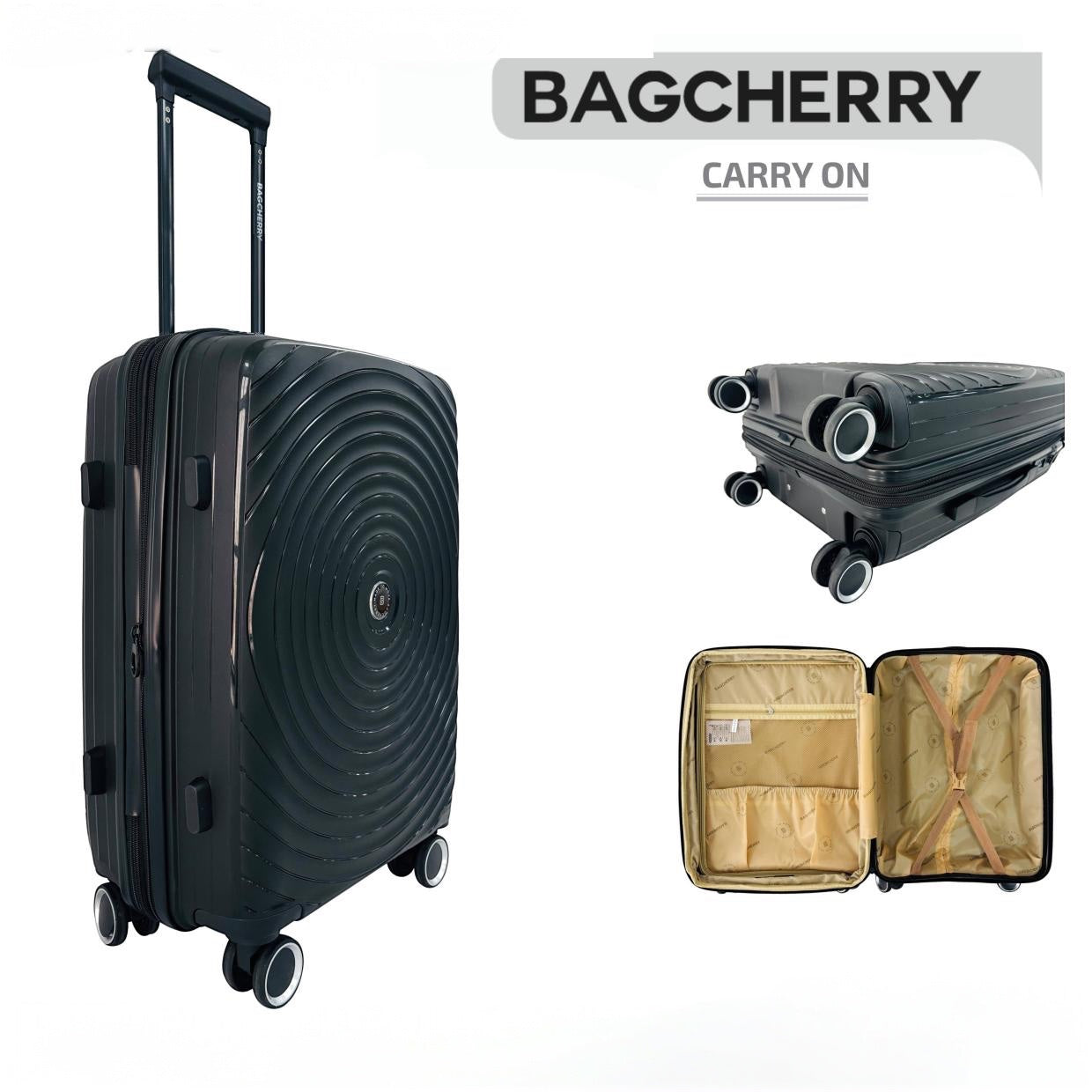 Mumma Accesorios de Moda Tokio black polypropylene carry-on suitcase with 360-degree wheels and telescopic handle